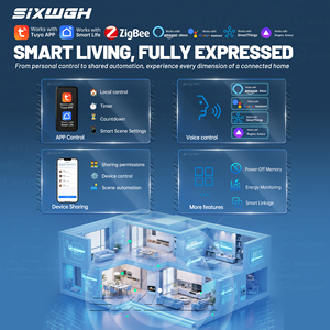 Kit Maison Intelligente SIXWGH Tuya APP, Contrô<span class=keywords><strong>le</strong></span> Vocal, Automatisation des Scènes, Éclairage, Rideaux, Sécurité pour Chambre, Salon, Appartement - Product Image 5
