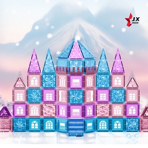 Sáng tạo ý tưởng quà tặng 102pcs STEM giáo dục 3D kim cương khối xây dựng đông lạnh công chúa lâu đài gạch từ tính cho trẻ em - Product Image 3