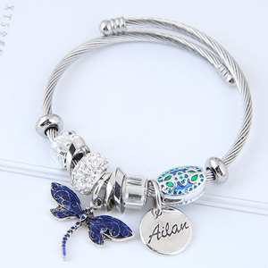 Europe Hot Sell <strong>Dragonfly</strong> Charm <strong>Bracelet</strong> for Women High Quality Stainless Steel Cuff <strong>Bracelet</strong> Adjust Size Wholesale Jewelry - Product Image 1