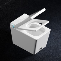 Bidet de WC automatique intelligent de forme carrée articles sanitaires électriques intelligents piège en S compatible avec le drainage télécommande monobloc