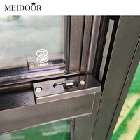 Fenêtre coulissante simple à double vitrage en alliage d'aluminium de style américain moderne Meidoor Meidoor, idéale pour l'extérieur des hôtels et villas