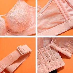 Soutiens-gorge push-up fins à armatures pour femmes grandes tailles, couvrance totale, sexy, en dentelle unie, en spandex, bonnets C D E - Product Image 6