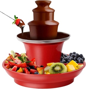 Distributeur de <span class=keywords><strong>fondue</strong></span> au chocolat électrique compact avec <span class=keywords><strong>tour</strong></span> en plastique et capacité de 200 ml pour mariages, hôtels et réunions de famille - Product Image 1