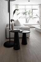 Marbre noir de qualité supérieure, surface polie, style moderne et luxueux, pour table d'appoint intérieure de villa, utilisation comme table à manger