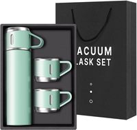Botol Termos Kopi -Vakum-Insulated Stainless Steel T, Botol Insulated 16oz dengan Cangkir untuk Minuman Panas & Dingin, Mug Perjalanan