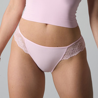 Braguitas de Bikini para Mujer, con Encaje Floral, Corte Alto, Suaves y Sedosas, Invisibles, Sin Costuras, Ropa Interior Transpirable para Uso Diario