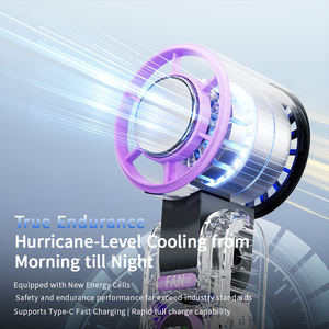 Venta caliente de alta velocidad plegable recargable ventilador 3000mAh Mini Turbo ventilador refrigeración por <span class=keywords><strong>aire</strong></span> portátil ventilador de mano fuerte viento frío - Product Image 6