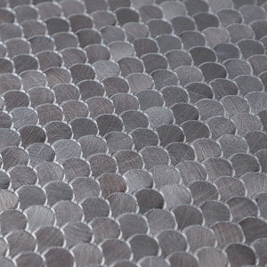 Mosaïque en aluminium de style luxe, couleur bronze, forme mini-coquille, pour usage hôtelier - Product Image 4