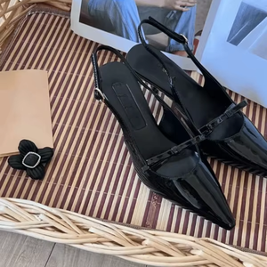 Sandales d'été 2025 simples à talons hauts pour femmes, style européen et américain, grandes tailles, bout ouvert, bout pointu, talon épais, sexy, en dentelle, souples - Product Image 5