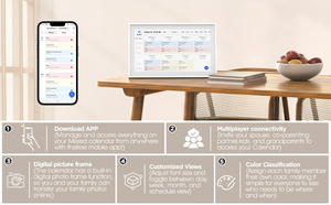 Cadre <span class=keywords><strong>photo</strong></span> numérique intelligent avec écran tactile 15,6 pouces, compatible avec les calendriers Google/iOS - Product Image 6