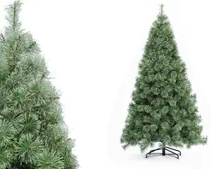 Prelit LED Lights Fir Hinged Artificial PE PVC Christmas Tree