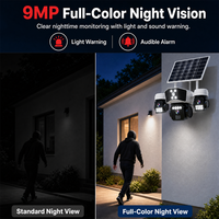 Caméra de sécurité solaire 4G à trois objectifs QL31 en gros, caméra CCTV PTZ sans fil extérieure alimentée par l'énergie solaire avec application V380