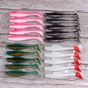 JOHNCOO Appât Souple de Haute Qualité 5 Pièces/Sac 100mm 6.5g Matériau TPE Vente Chaude Leurre de Pêche au Bar - Product Image 2