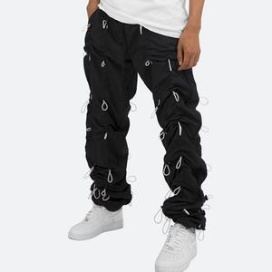 Pantalon personnalisé à coupe décontractée avec plusieurs fermetures à cordon élastique superposées - Product Image 4