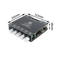 ST21PRO TPA3221 BT 5.2 Carte d'amplification audio stéréo 2.1 canaux pour subwoofer 100WX2+200W avec réglage des aigus et des basses