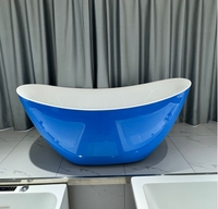 Baignoire autoportante en acrylique blanc de style européen Baignoire ovale de bain moderne pour adultes avec égouttoir de massage pour hôtels