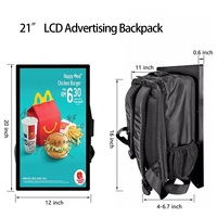 YINGLUX Pantalla LCD de 21.5 Pulgadas y 1000nits de Alto Brillo, Cartel Digital para Mochilas, Reproducción Automática de Anuncios para Tiendas Minoristas, Centros Comerciales y Ascensores