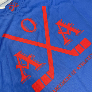 เสื้อฮอกกี้สตรีทคลาสสิก ผลิตตามสั่ง ออกแบบลายซับลิเมชั่น เสื้อฮอกกี้สีน้ำเงินตลกๆ สำหรับเด็ก - Product Image 5