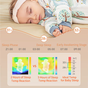 TOG kantong tidur bayi, lengan panjang organik katun dapat dipakai di kantong tidur dengan kaki terpisah untuk bayi baru lahir 2.5 - Product Image 5