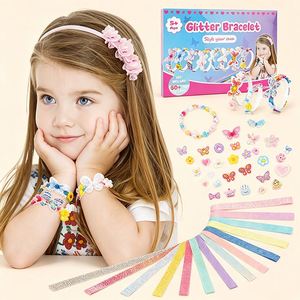 Set de manualidades DIY para diademas, diademas bonitas para niños, pulseras, lazos, cintas, estrellas, flores, recuerdos de fiesta, caja de regalo para proveedores - Product Image 1