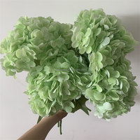 Hydrangeas artificiels réalistes en gros L-205 pour arrangements de mariage, hydrangeas artificiels au toucher réel