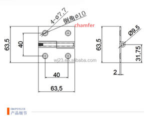 تصميم لحام من مواد الصلب الثقيل <span class=keywords><strong>2.5</strong></span> بوصة مفصل قابل للفصل - Product Image 2