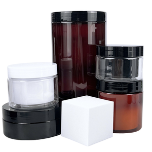 Custom Pet Candy Packaging Clear White Amber Transparent 1000Ml 500Ml 10Oz 250 Ml 8Oz 4 Oz Plastic Jars With Aluminium Gold Lid