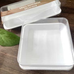Dùng Một Lần Rõ Ràng Hình Chữ Nhật Trong Suốt Pet Nhựa Bánh Bánh Sandwich Bao Bì Tiramisu Container Rõ Ràng Hộp Bánh Hộp Nhựa - Product Image 2