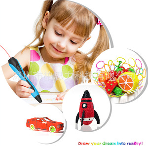 Bolígrafo de impresión 3D, azul, blanco, rojo, 21 pulgadas, protección inteligente, herramienta educativa de dibujo DIY para niños y adultos - Product Image 2