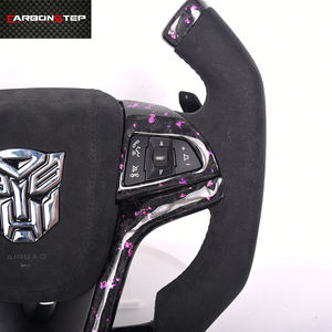 Nouveau volant de voiture de course en Fiber de carbone forgée à feuille violette pour <span class=keywords><strong>Camaro</strong></span>, <span class=keywords><strong>2022</strong></span> - Product Image 4