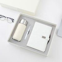 Promo en gros : Ensemble cadeau personnalisable pour filles, comprenant un carnet journal A5 en cuir PU bleu, un stylo et une tasse isotherme.