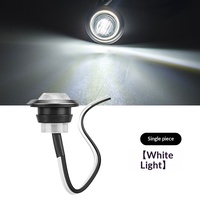 Vente flash : Feu de position latéral chromé 2,8 cm, 12 V/24 V, mini feu de position latéral rond à LED haute luminosité pour camions Scania et remorques
