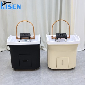 KISEN Nouveau Grand Mobilier Haut de Gamme pour Salon de Beauté et Spa, Bac à Shampooing Portable pour Lavage de Cheveux avec Plomberie - Product Image 6