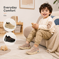 2026 Design Personnalisé Enfants Garçons Filles Baskets Flyknit Slip On Décor Football Léger Chaussures Sport Scolaires Taille 2