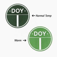 Étiquettes TPU de support de soudure à chaud de logo en relief personnalisé avec sensible à la température