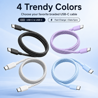 Cable de Datos USB-C a USB-C PD de 60W, 1m 2m 3m, Cable de Carga Rápida 3A USBC para iPhone 17 16 15, Venta al Por Mayor