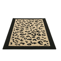 Tapis en vedette imprimé léopard tapis d'appoint anti-dérapant vente directe d'usine