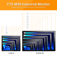 Boîtier en aluminium, écran large de 10,1 pouces, résolution 1280*800, moniteur tactile capacitif de qualité industrielle avec entrée VGA, DC24V
