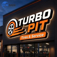 Letreros Personalizados para Negocios y Tiendas con Logotipo LED 3D de Materiales Certificados de Alto Brillo