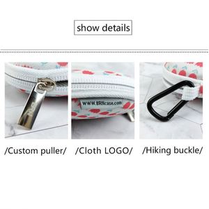 Estuche pequeño de EVA con diseño personalizado, impermeable, portátil, para auriculares con cable, bolsa de transporte para auriculares. - Product Image 6