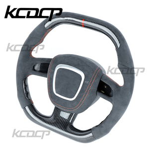 Volante in Fibra di Carbonio per <span class=keywords><strong>Audi</strong></span> A3 A4 A5 A6 S3 S5 Q3 Q5 S4 B8 8P - Product Image 3