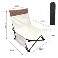 Chaises de camping à dos réglable avec poche latérale, pliables, en Oxford 600D, pour adultes, chaises inclinables portables
