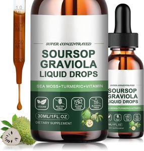 Gotas Líquidas de Guanábana 10 en 1 de Marca Privada para la Salud Intestinal, Extracto Natural de Graviola para Energía y Digestión - Product Image 1