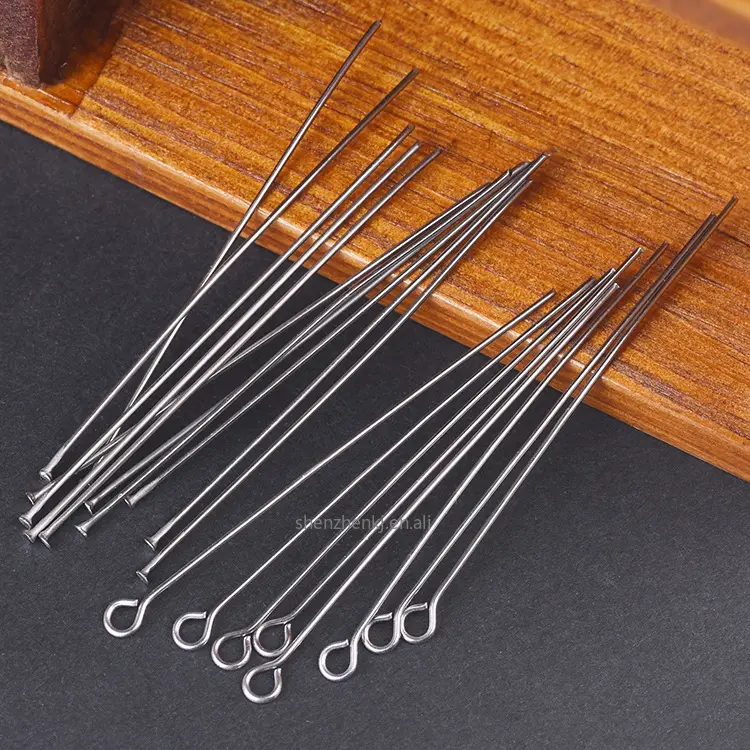 Aguja T-Pins para hacer joyas DIY, hallazgos, pendiente, collar, conector, Base de pieza