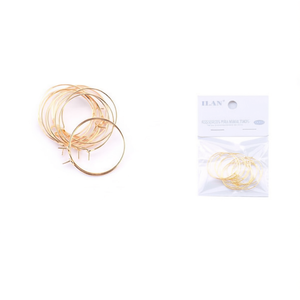 Aros Metálicos Dorados Ilan de 25 mm, Clásicos y Duraderos, Accesorios para la Fabricación de Joyería - Product Image 1