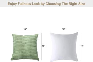 Housses de <span class=keywords><strong>coussin</strong></span> décoratives en velours côtelé doux rayé carré housses de <span class=keywords><strong>coussin</strong></span> ferme moderne décor à la maison pour canapé-lit de printemps - Product Image 5