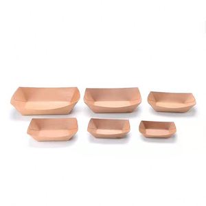 Vente chaude Barquette en papier jetable haut de gamme pour sushi et salade Emballage de restauration rapide - Product Image 1