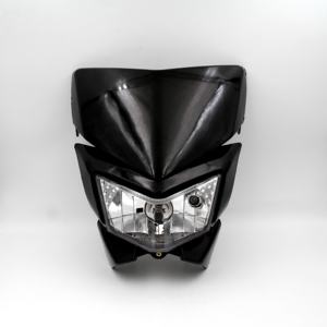 Phare avant de <span class=keywords><strong>moto</strong></span> LED/ampoule blanche et noire, phare Bobber - Product Image 2