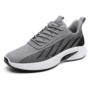 Y nero bianco grigio 39-44 scarpe sportive da <span class=keywords><strong>uomo</strong></span> traspiranti da corsa con plateau con <span class=keywords><strong>suola</strong></span> a mosca che tesse scarpe sportive casual da passeggio per <span class=keywords><strong>uomo</strong></span> - Product Image 6