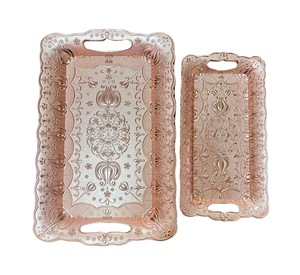 Juego de Vajilla Desechable Rectangular Dorada Ecológica para Bodas, Platos Base y Tazones - Product Image 3